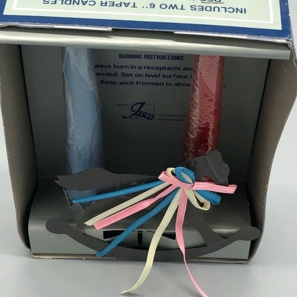 vintage Jasco Country Silhouette Candleholder Candles rocking horse red READ - Picture 6 of 6